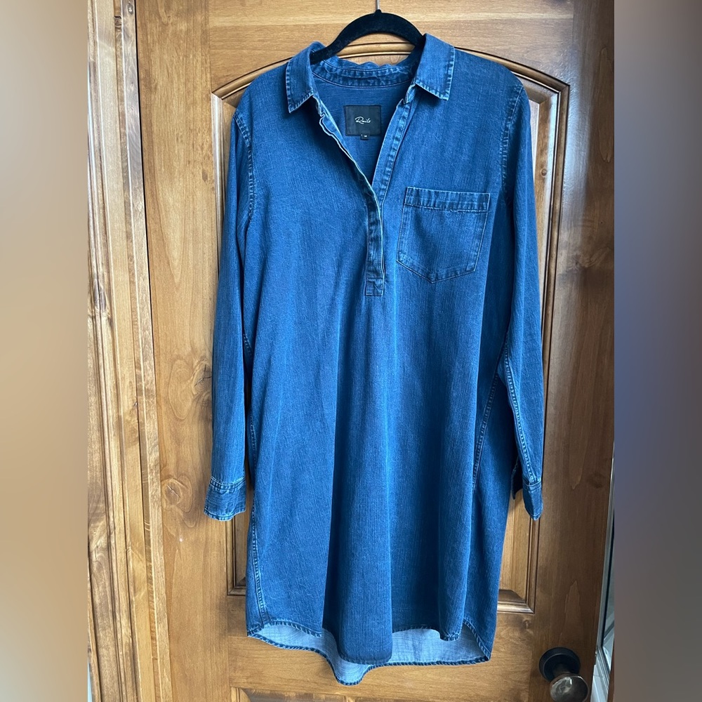 Rails Sawyer Dress - Long sleeved Navy ShirtDress Medium